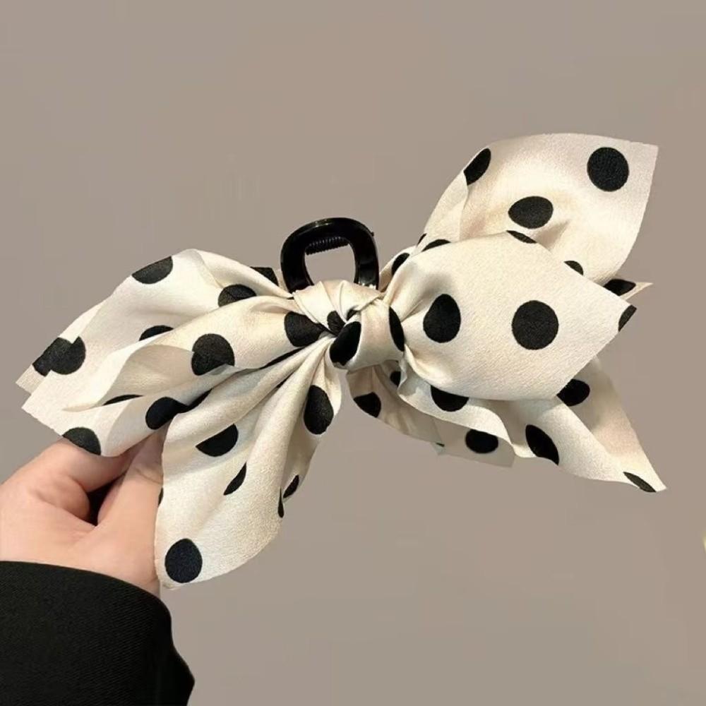 Bow Shark Clip Satin Hair Clip Retro Hair Accessories Girls