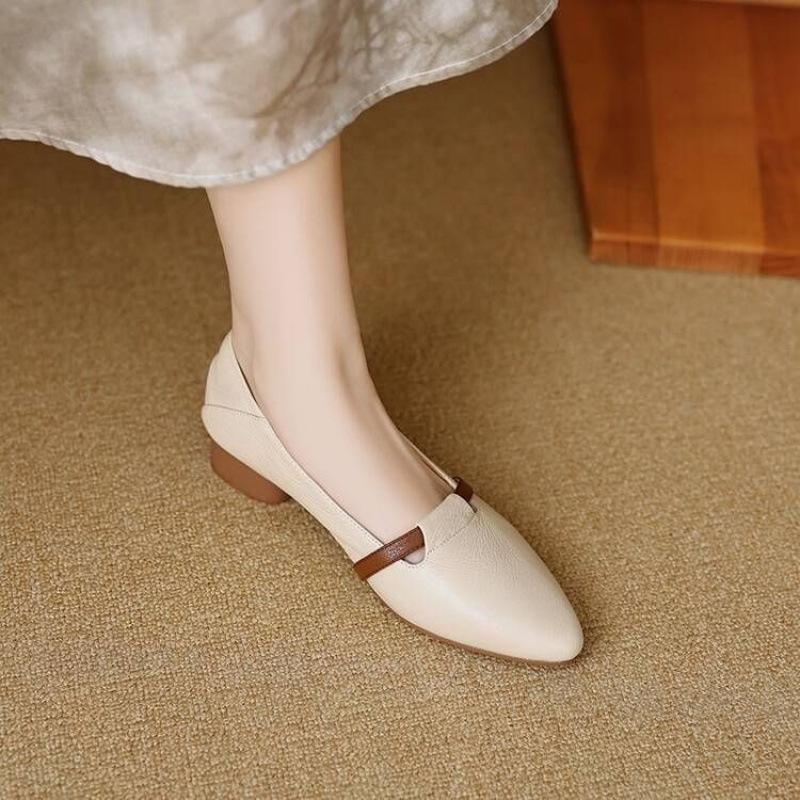 

Foreign trade 2025 pointed simple classic women s large size fashion casual beanie sole heel women s single shoes 40