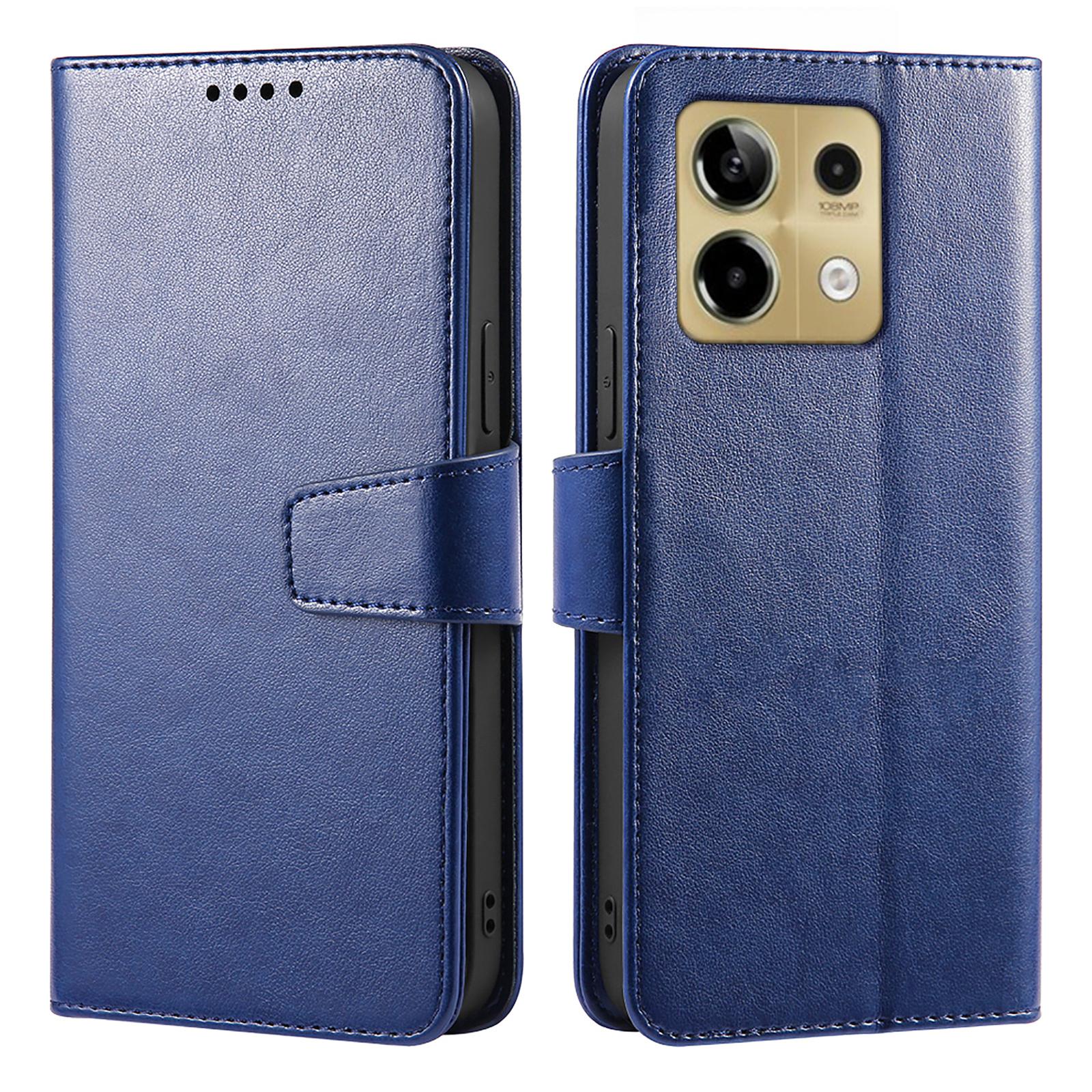 

For Xiaomi Redmi Note 13 5G Case Stand Card Holder Wallet Leather Phone Cover Blue