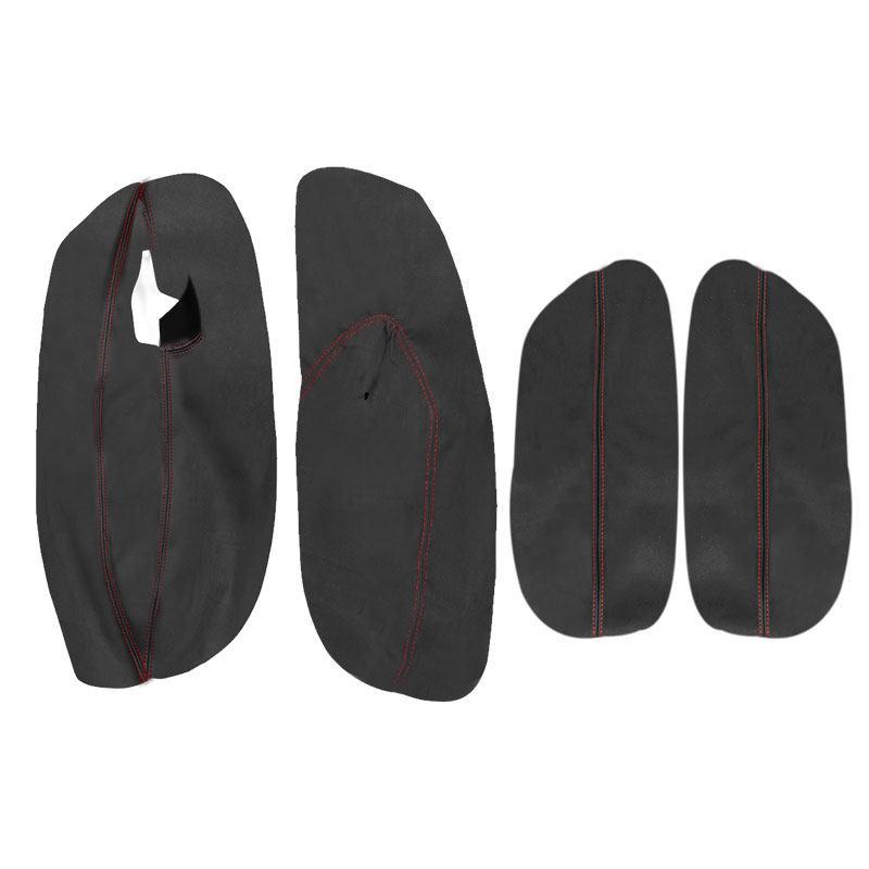 For VW Golf 4 MK4 1998 1999 2000 2001 2002 2003 2004 2005 only 3 doors Car Suede Leather Cover Door Armrest Protective Trim LHD