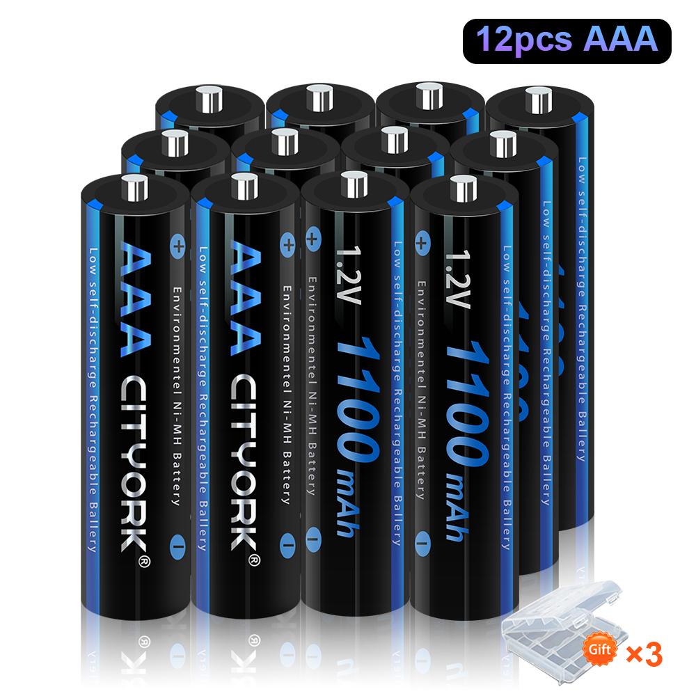 CITYORK 1.2V AA AAA NIMH Rechargeable Batteries 2A 3A With 12 Slots Fast Smart Intelligent charger for 1.2V AA AAA Battery