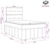 Box Spring Bed with Mattress Cream 120 x 200 cm Fabric