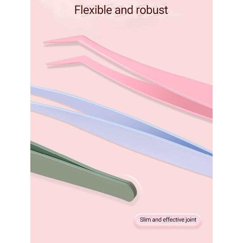 Jesireca - Stainless Steel False Eyelashes Tweezers