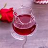 BORREY Crystal Glass Rose Red Wine Glass Wine Magnum Glass Clear Stemware Cup Party Fun Cold Drink Juice Mug 6oz Gift for Women