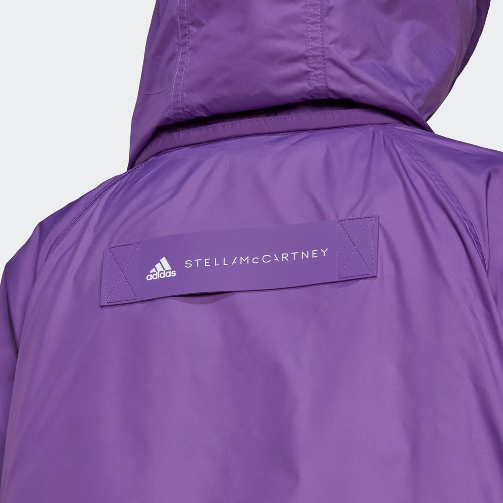 Adidas Casaco Esportivo Solto com Capuz de Comprimento Médio Jaquetas Femininas Roxo HI6089