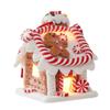 Gingerbread House Tree Topper Light Up Mini Gingerbread House Ornaments Soft Clay Fairy Tale Candy House For Christmas Tree