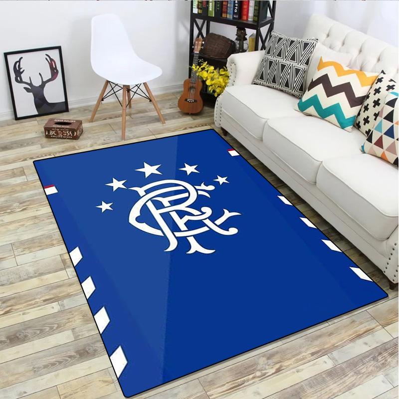 1Pc Rangers Football Club Print Rug - Home Decoration Carpet For Living Room Bedroom Flooring Computer Chair Area Rug