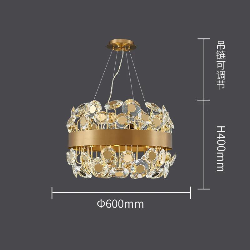 Crystal Rectangle Led Chandelier Lighting Gold Kitchen Island Pendant Lights Indoor Livng Room Hanging Lamp Bedroom Decor Lustre