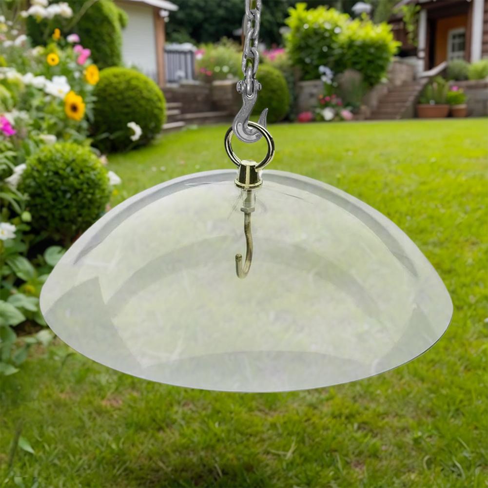 26 Cm Plastic Squirrel Baffle Protects Hanging Feeders Large Baffle Clear Baffle Weather Guard for Outdoor Wild Bird Seed Feeder