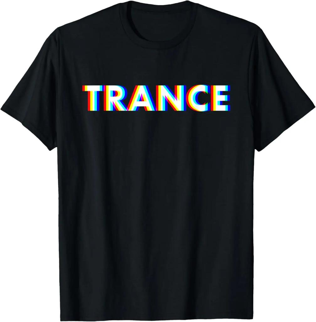 Trance Music Optical Illusion Glitch Trippy EDM Rave TShirt Unisex Summer Streetwear Tops Personalized Clothing Camisas