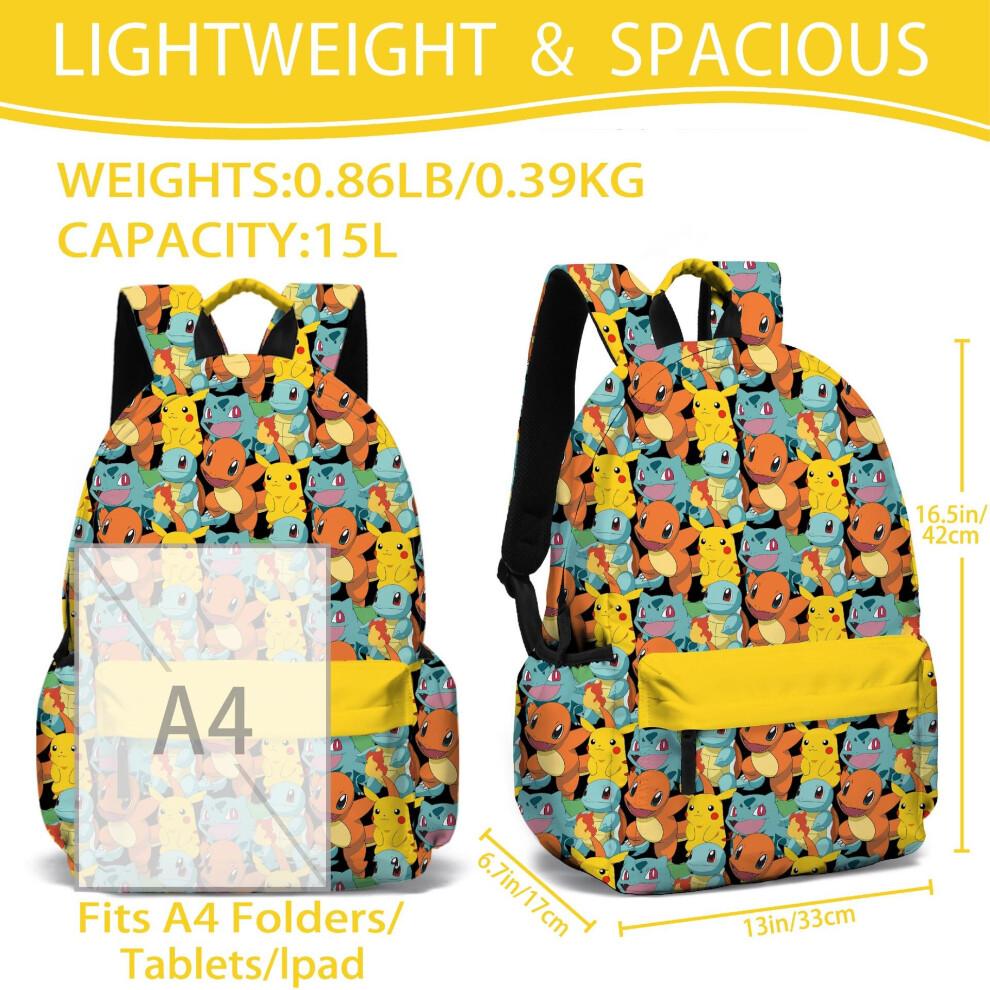 (C) Pokemon Pikachu Bag Shoulder Bag Student School Bag Computer Bag