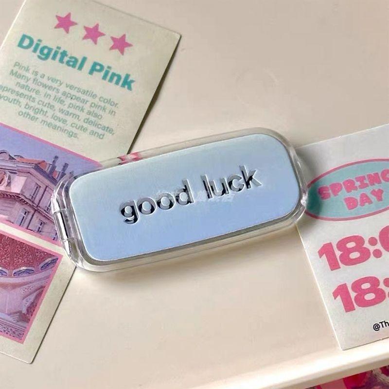 Pink Makeup Mirror Folding Invisible Cartoon Phone Holder Cute And Portable Back Sticker New Desktop Universal Adhesive Support