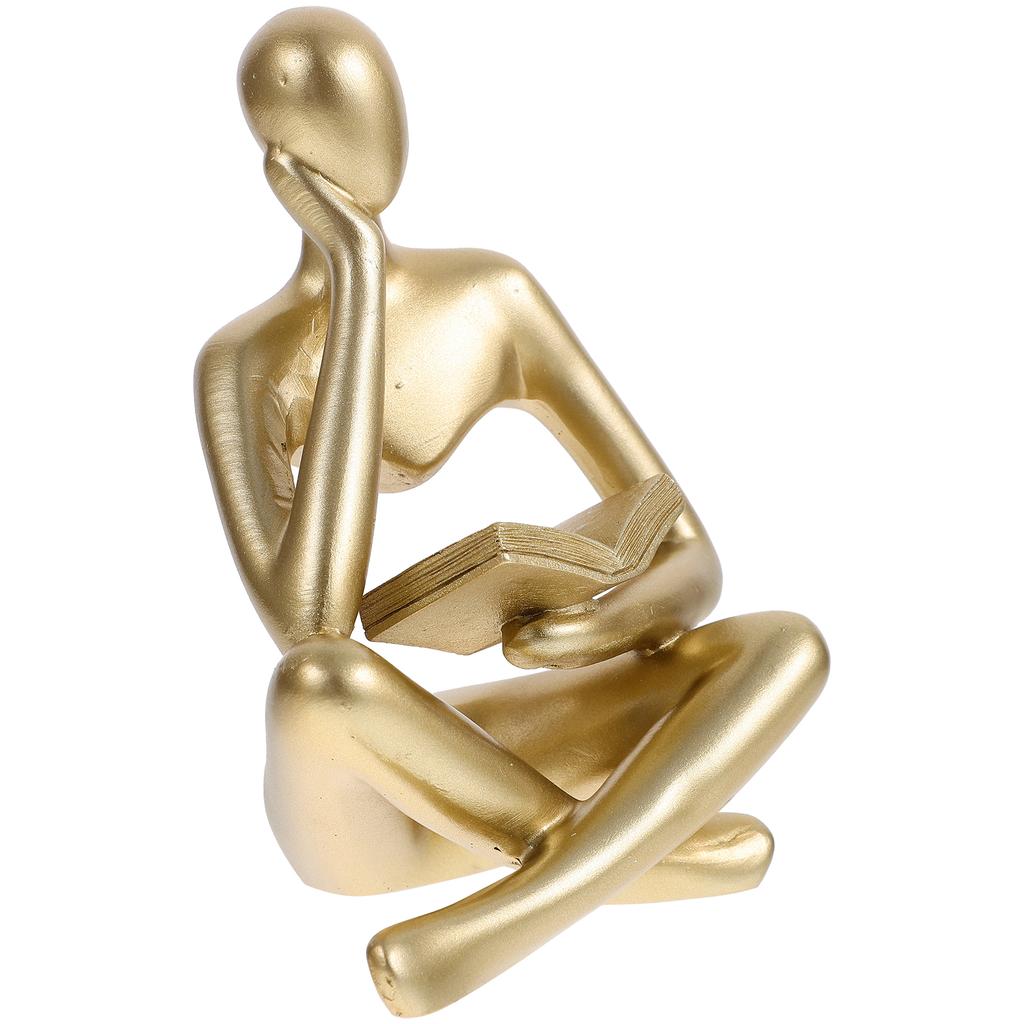 Statue Ornaments Home Decor Decoration Abstract Figure Living Room Resin Table Figurines Woman Book