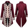 Medieval court tuxedo long embroidered one-piece vest jacket stage play cos count plus size performance suit