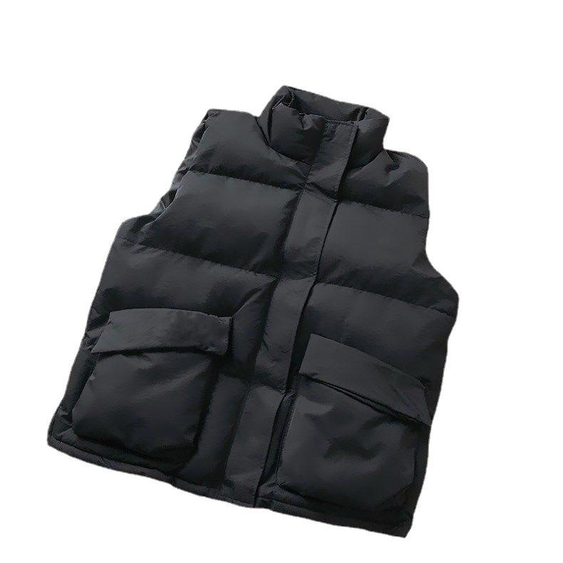 Women's Plus Size Loose Fit Short Down Cotton Vest - Versatile Autumn/Winter 2024 Jacket