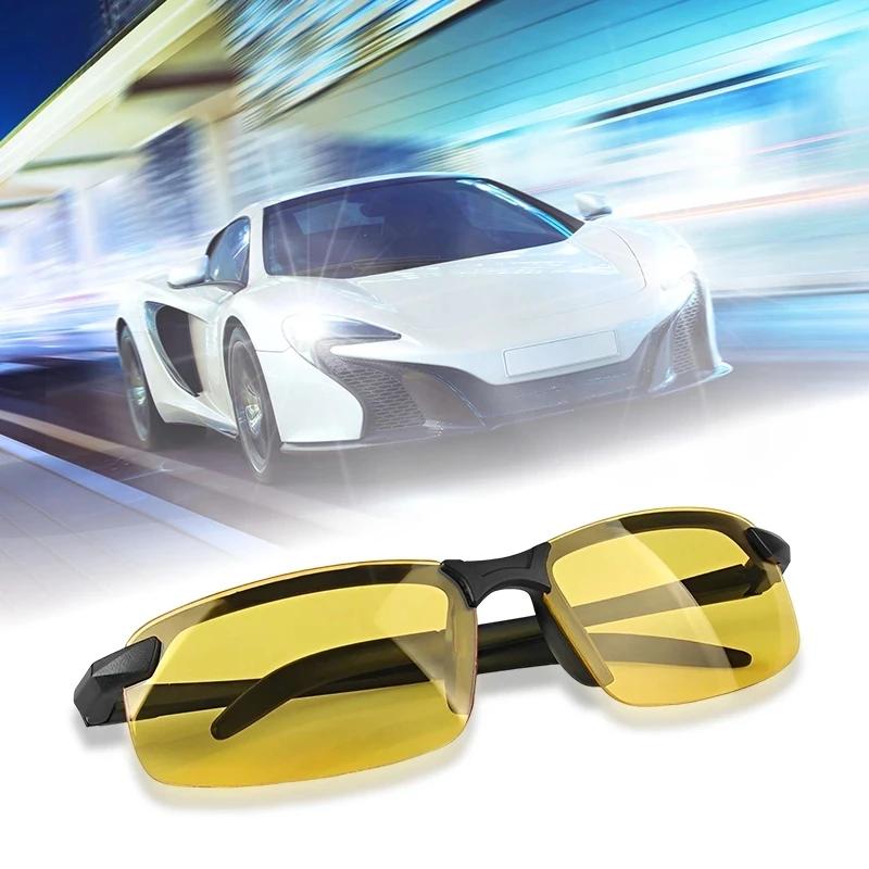 Men Night Vision Glasses For Driving Yellow Glasses Pc Frame Sunglasses Outdoor Glasses To Handle At Night Anti Glare