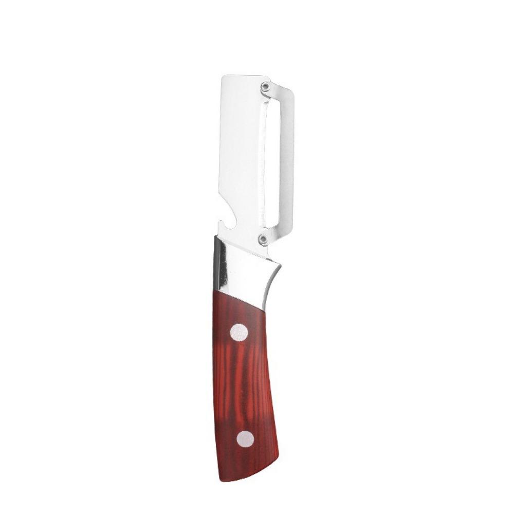 Multi-Functional Vegetable Peeler Stainless Steel Non-Slip Kitchen Peeler with Bottle Opener Peeling Tool Kitchen Tool коричневый