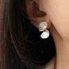 Irregular Pleated Fan Earrings Minimalist Cool Style Simple Versatile High-End Earrings