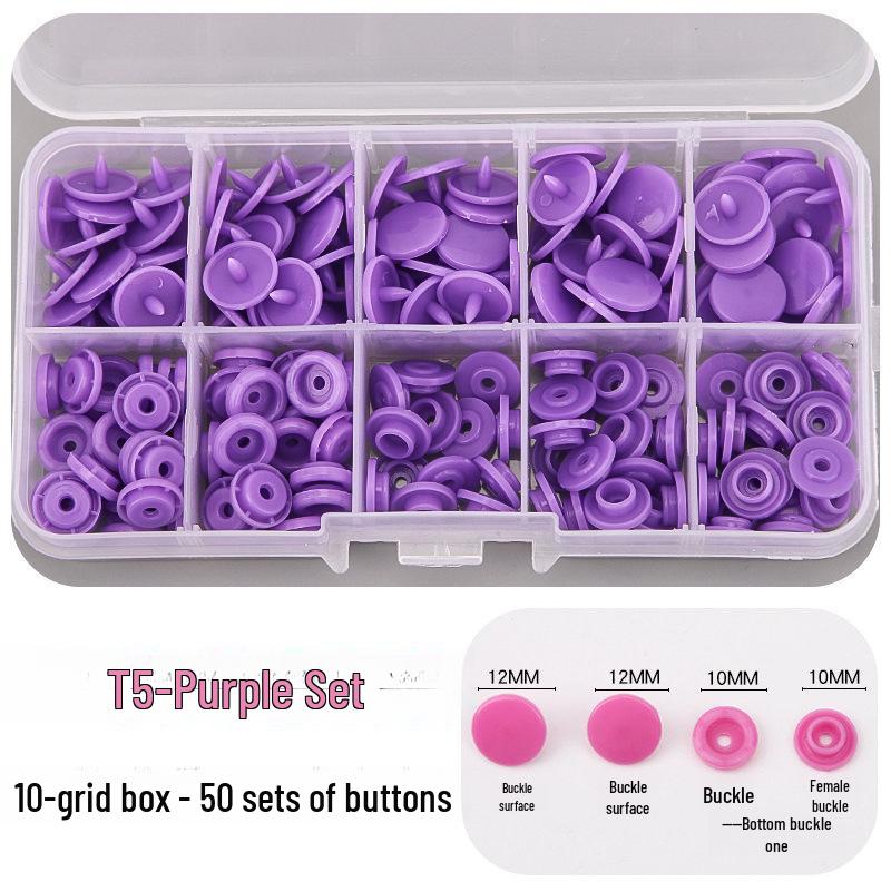 Colorful T5 Plastic Baby Snaps with Tool Support for One-Piece Drop Shipping