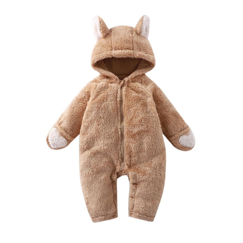 Autumn Winter Baby Jumpsuits Nightgown Warm Plush Toddler Outfit New Newborn Romper For Girls Boys