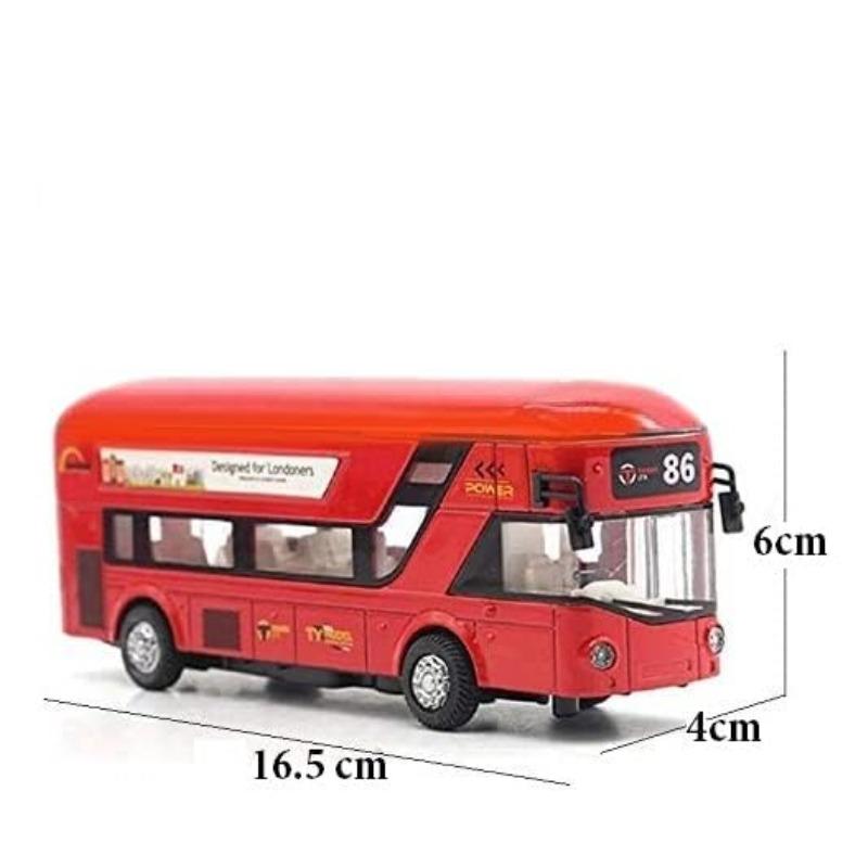 1/50 Model Alloy London Bus 86 Toy Pull Back Die Cast Vehicle with