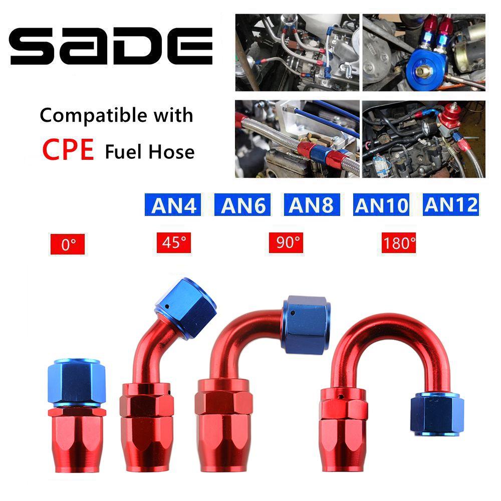 Universal AN4/AN6/AN8/AN10/AN12 Straight 0°/45°/90°/180° Degree Oil Fuel Swivel Hose End Fitting CPE Oil Hose End Adaptor Kit