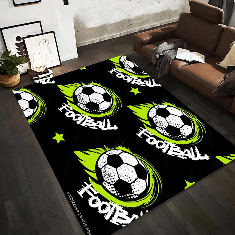 

Soccer Ball Green Graffiti Style Carpet for Living Room Decor Suitable for use as an anti-slip for living room bedroom sofas 40x60cm( 15x23in )