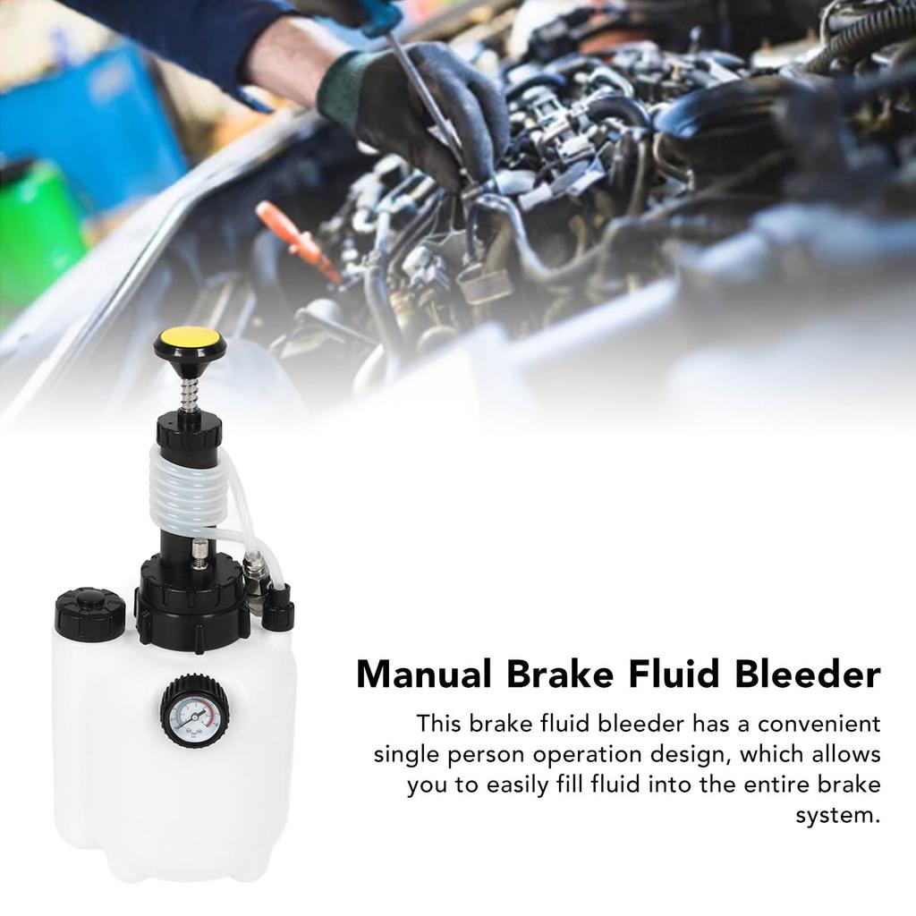 Brake Clutch Fluid Bleeding Tool with 3L Fluid Pump 1L Refill Bottle Universal Bleeder Tool Set