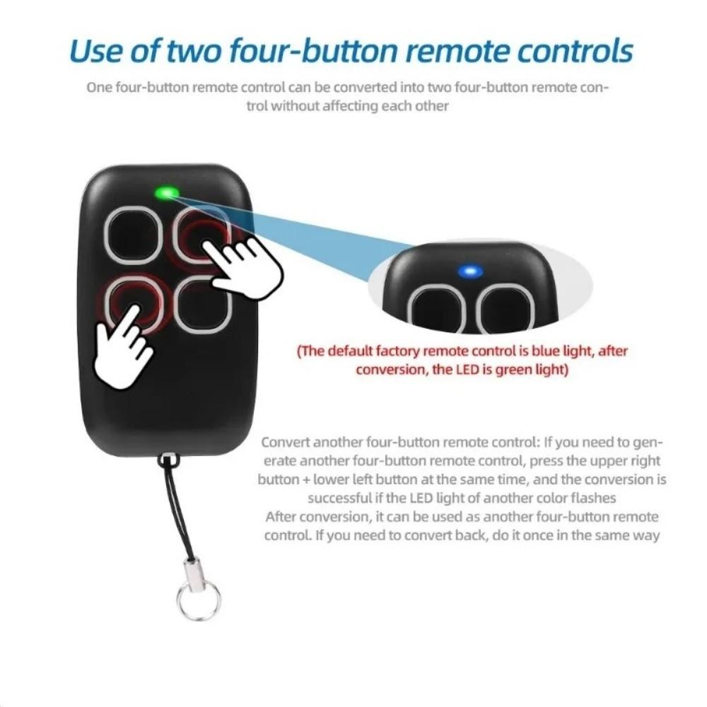 Plastic Copy Remote Control Four Button Remote Controller  Garage Door Retractable Door