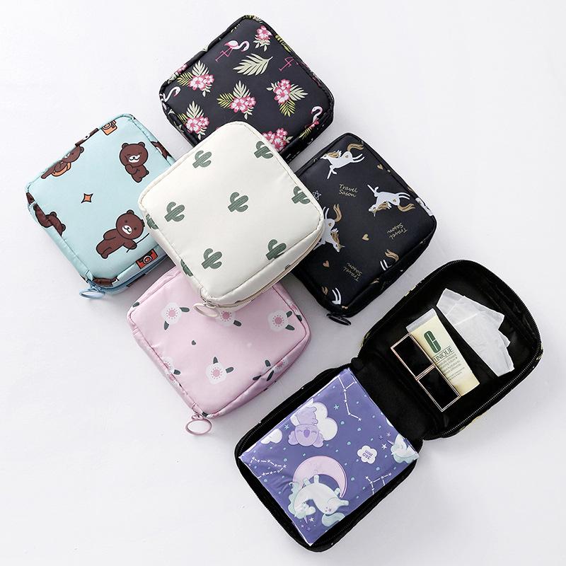 Travel Sanitary Napkin Storage Bag Zipper Thick Organizer Bag High Quality Waterproof Purse Bag
