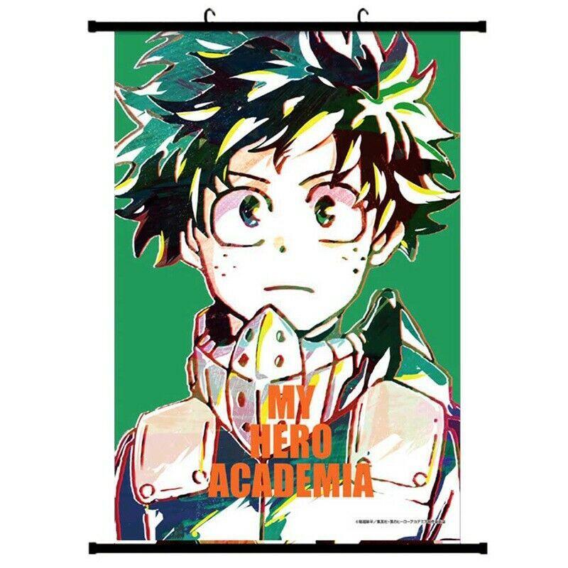 Póster de pared con desplazamiento de Anime Boku Todoroki My Hero Academia, pintura colgante para cosplay