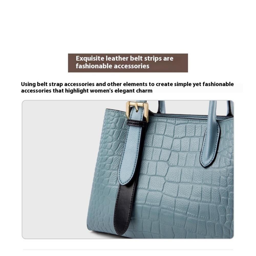 Leather Handbag Women's Large-capacity Women's Bag Trendy Atmosphere Messenger Commuter Women's Bag