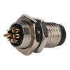 M8 Aviation 8 Pin Plug Connector Waterproof Brass Nickel Plated Shell for Female Socket