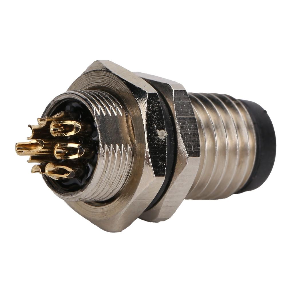 M8 Aviation 8 Pin Plug Connector Waterproof Brass Nickel Plated Shell for Female Socket