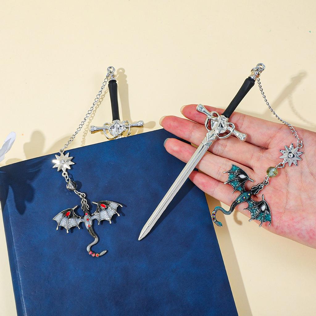1PC Fourth Wing Dragon Sword Bookmarks Fantasy Gothic Bookmarks Fourth Wing Enthusiasts Reading Accessories