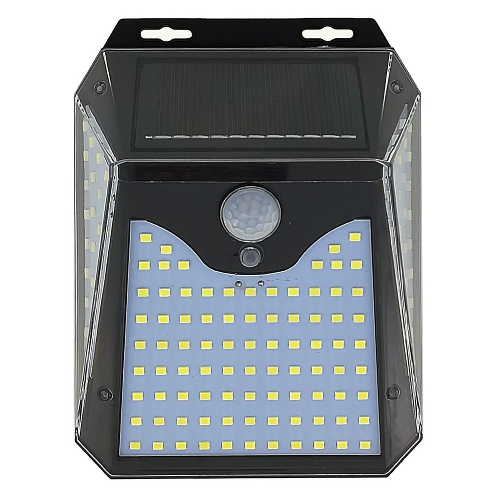 TRADE ONE Solarleuchte, Sensorleuchte, Außenbereich, Bewegungssensor, Automatische Beleuchtung, 121 Lichter, Sicherheitsleuchte für EingangsbereichGartenParkplatz, Katastrophe