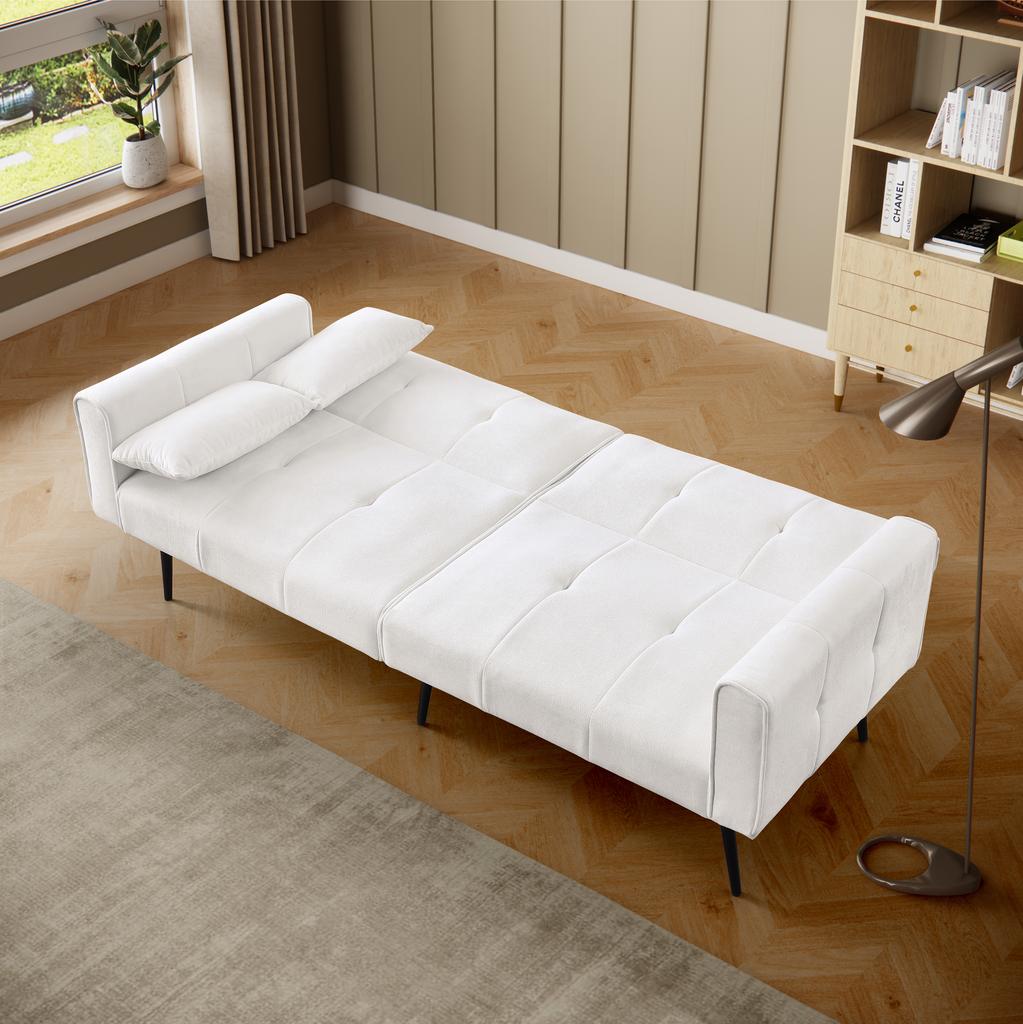 Futon Sofa Bed, Modern 68" Futon Couch Convertible to Bed, Sleeper Living Room Furniture futon set - Fits Small Spaces