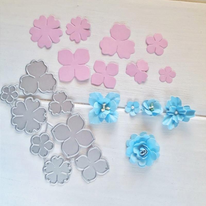 Floral Cutting Dies Embossing Die Cuts Template for Kid Gift Card Making DIY Paper Craft Scrapbooking Photo Album