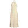 Sleeveless Halter Neck Maxi Dress with Backless Design and Side Slit Lightweight Beach Dress for Women Summer Casual Wear
