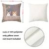 Cute Kitten Pattern Throw Pillows For Home Decor Polyester Pillowcase, Sofa Decorative Cushion Cov Headboard Pillow