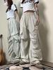 Korean Retro Style Loose Fit Wide Leg Work Pants