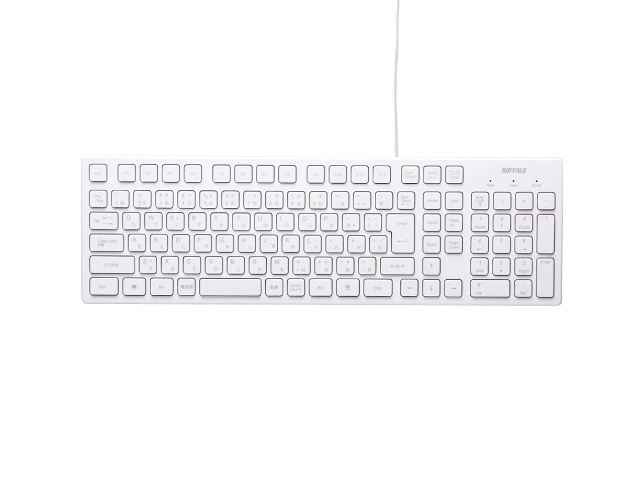 

Buffalo USB Wired Stylish Keyboard, White, BSKBU15WH