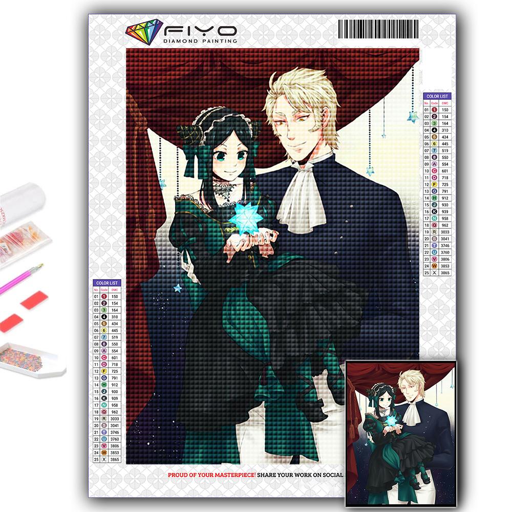 5D Diy Diamond Painting Anime Black Butler Cross Stitch Full Diamond Embroidery Mosaic