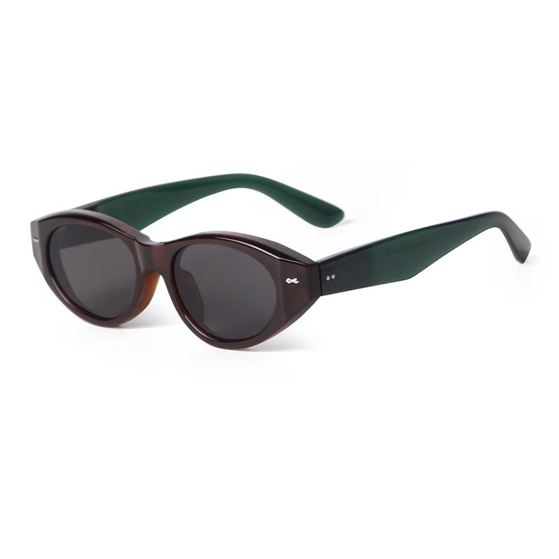 

Trend Tortoise Shell Cat Eye Sunglasses Women Men Brand Design Green Big Rivets Cateye Sun Glasses Shades Female as picture