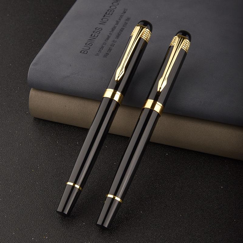 Black Metal Pen, Gender-Neutral Pen, Business Gift Pen, Metal Signature Pen, Advertising Orb Pen, Fountain Pen