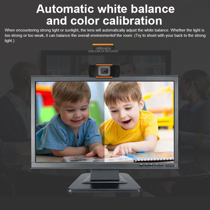 1080P HD USB Computer Camera for Desktop/Laptop - Ideal for Online Classes & Meetings.