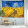 Arazzo Pittura ad Olio Campo Dorato Appeso a Parete Retro Hippie Tapiz Semplice Arte Dormitorio Soggiorno Decorazione Casa