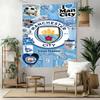 Manchester City Custom Your Name Wall Decor Tapestry Art For Pet Memorial Birthdaywedding Party Backdrop Family Gift