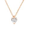 Love Heart Pendant Necklace for Women Korean Crystal Choker Chain Gold Color Necklaces Accessories Fashion Friends Jewelry N510