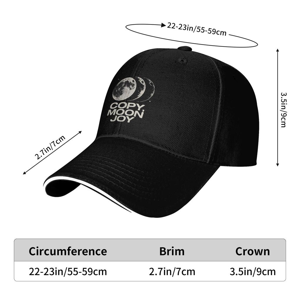 Copy Moon Joy Sun Baseball Cap Summer Couple Women Print Trucker Hat Adjustable Y2k Funny Hunting Camping Snapback Cap
